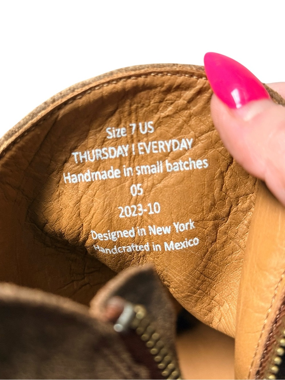Thursday Boot Co Everyday Ankle Boots Taupe Suede Leather Heeled Booties 7 - Picture 12 of 12